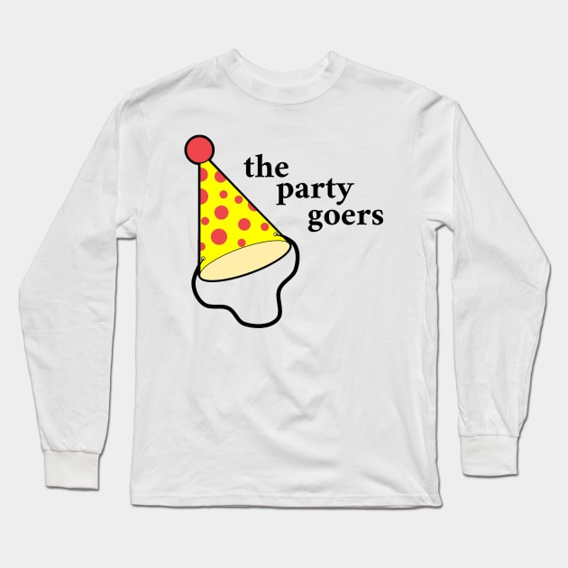 The Backrooms - The Partygoers - Black Outlined Design Long Sleeve T-Shirt by Nat Ewert Art